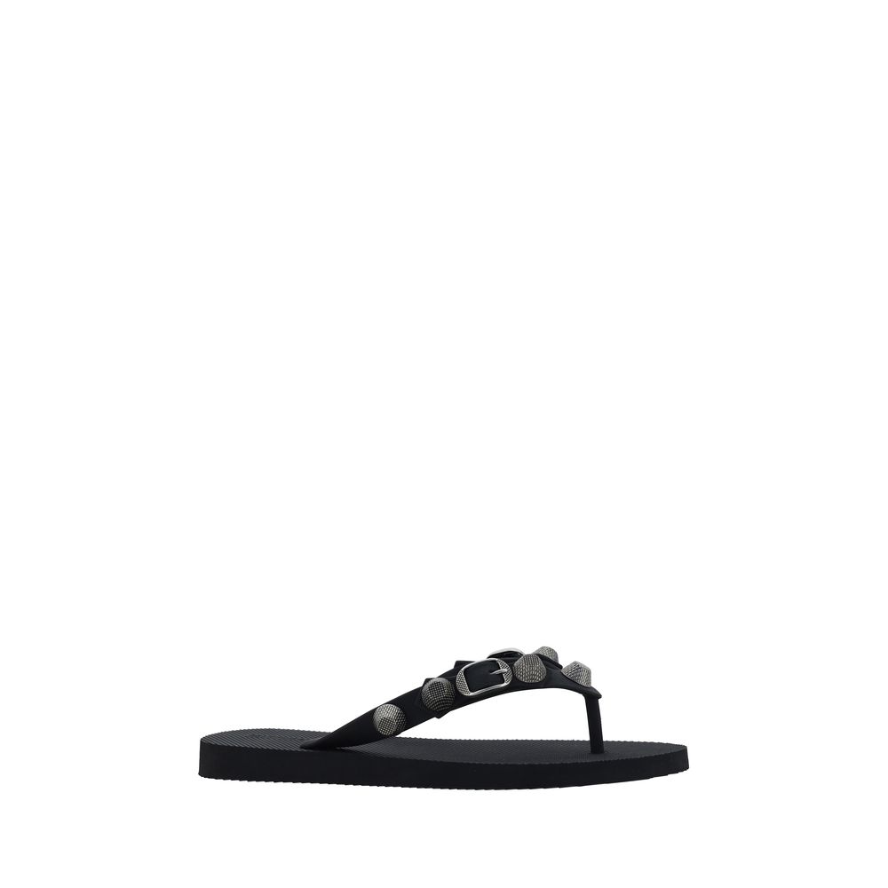 Balenciaga Black Flat Sandals