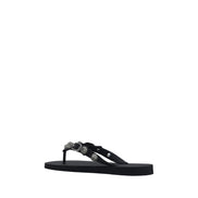 Balenciaga Black Flat Sandals