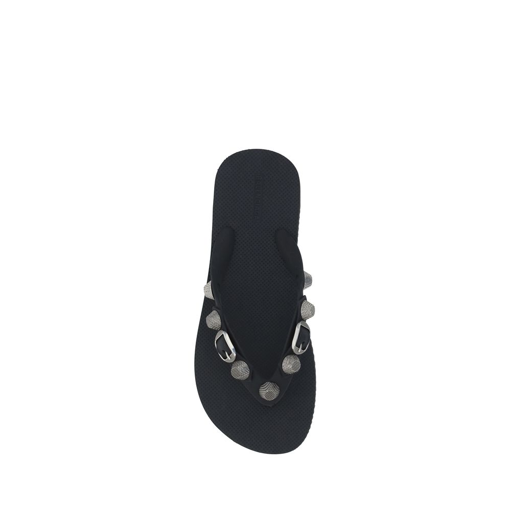Balenciaga Black Flat Sandals