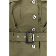 Alexander McQueen Bicolor Cotton Cropped Belted Jacket
