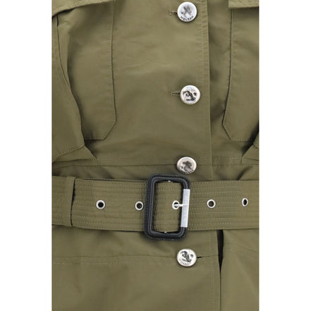 Alexander McQueen Bicolor Cotton Cropped Belted Jacket