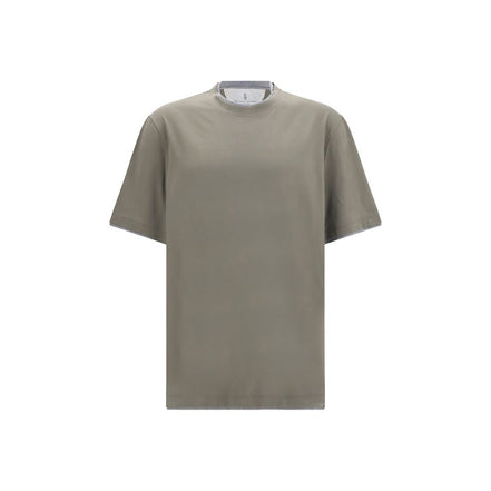 Brunello Cucinelli Bicolor Cotton T-Shirt