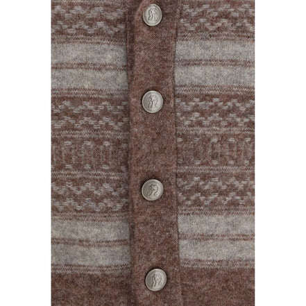 Brunello Cucinelli Bordeaux Alpaca Cardigan
