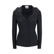 Alexander McQueen Black Wool Full-Length Jacket