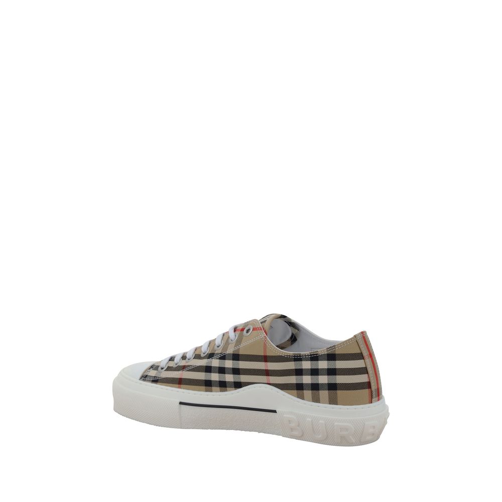 Burberry Brown TNR Cotton Nova Check Low Top Sneakers