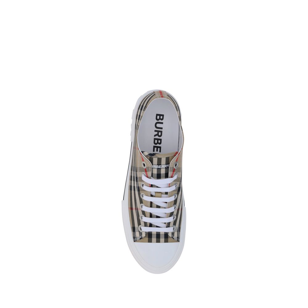 Burberry Brown TNR Cotton Nova Check Low Top Sneakers