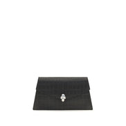 Alexander McQueen Black Leather Clutch Bag