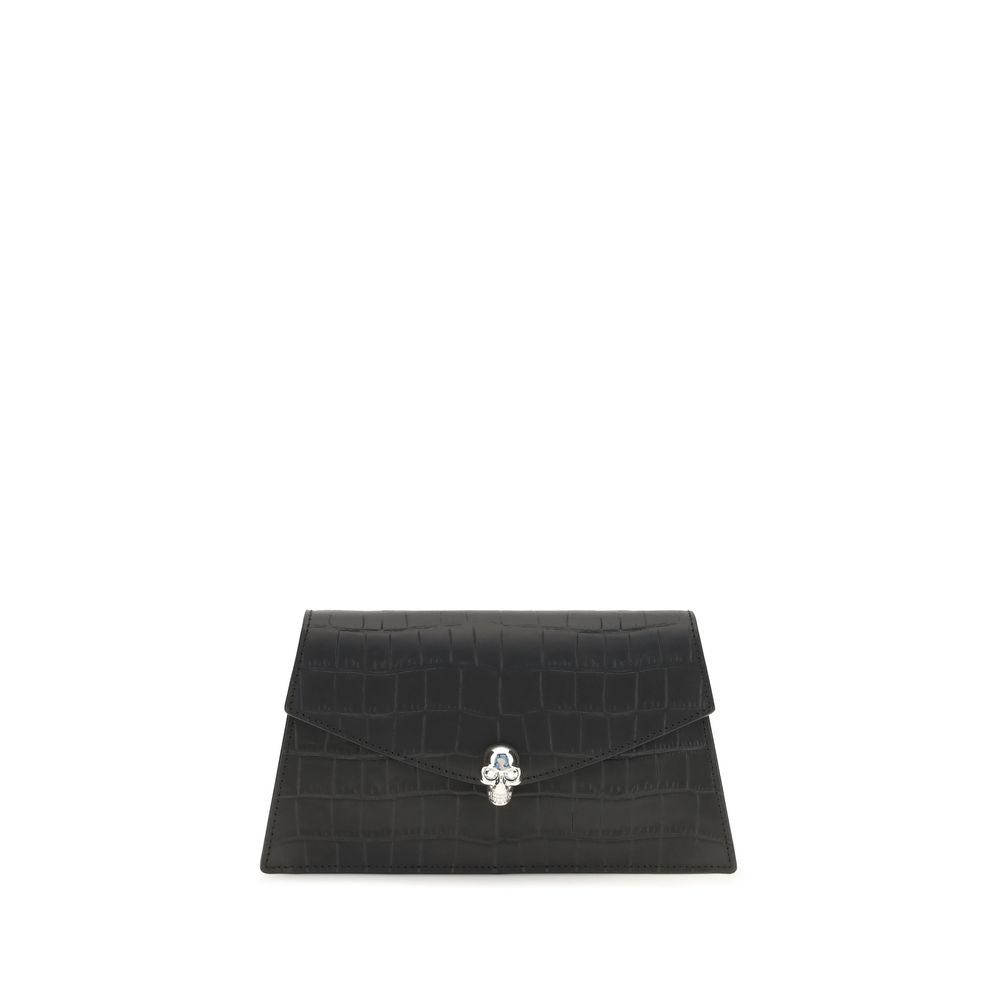 Alexander McQueen Black Leather Clutch Bag