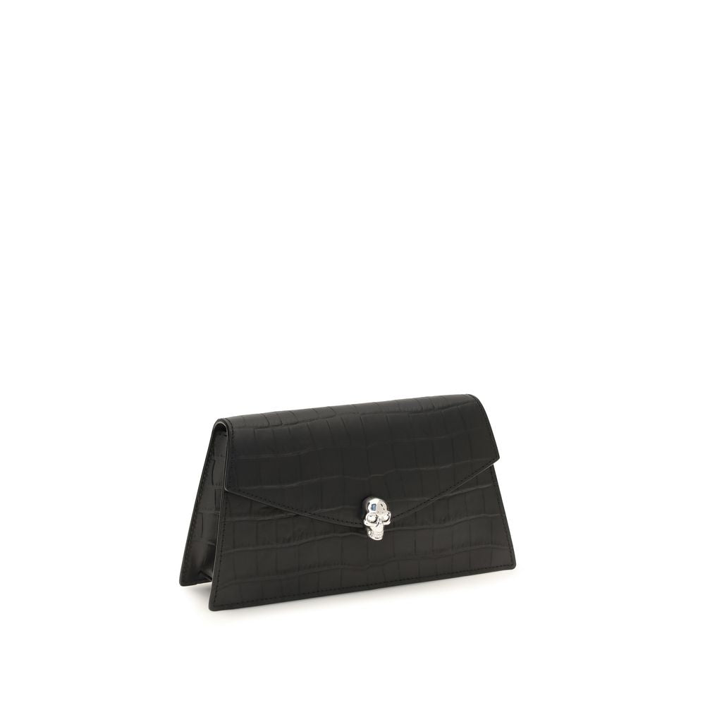 Alexander McQueen Black Leather Clutch Bag