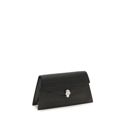 Alexander McQueen Black Leather Clutch Bag