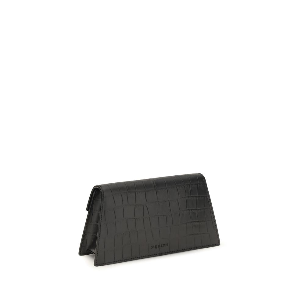 Alexander McQueen Black Leather Clutch Bag