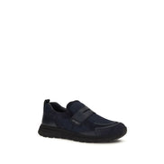 Prada Blue Leather Athletic Sneakers