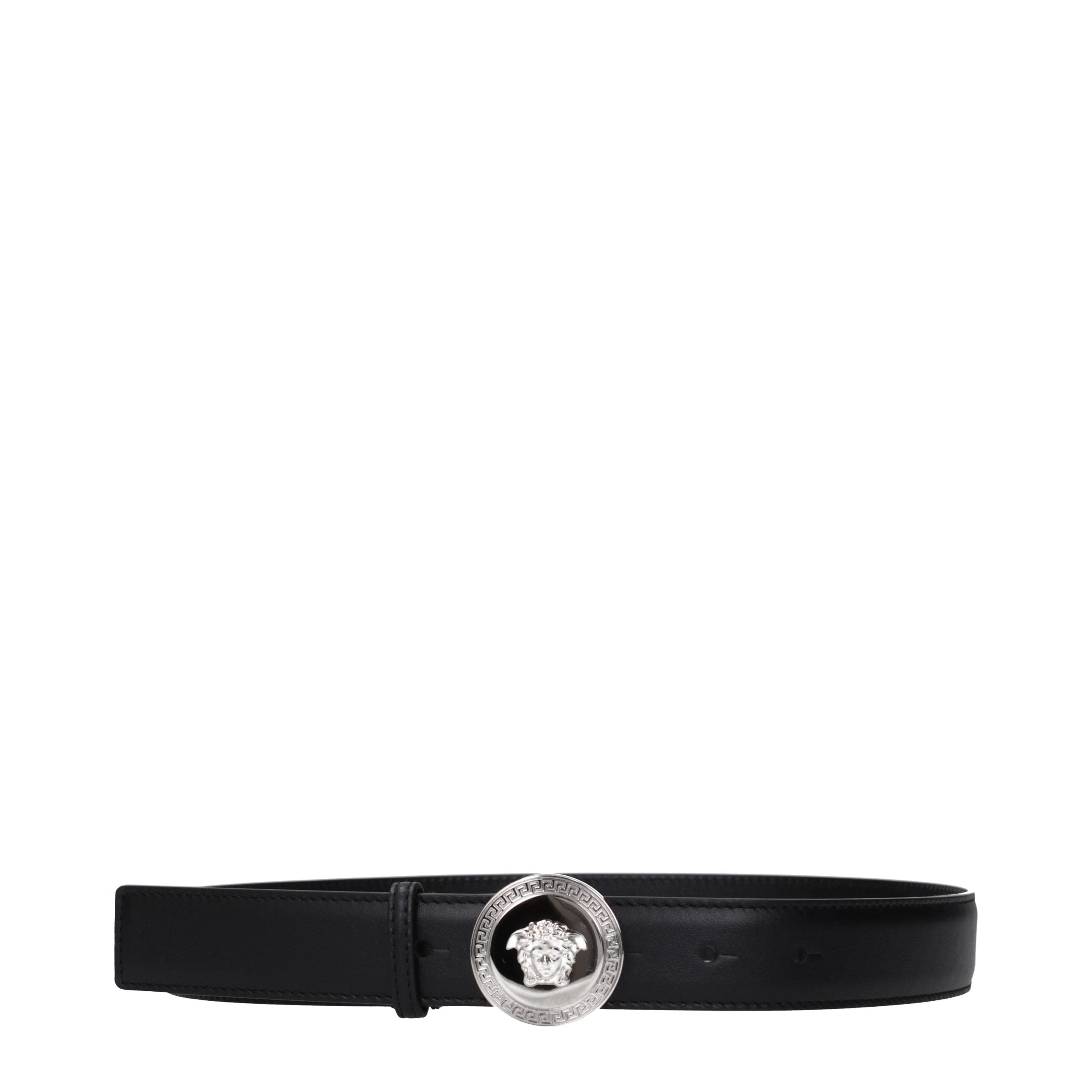 Versace Black Leather Belt