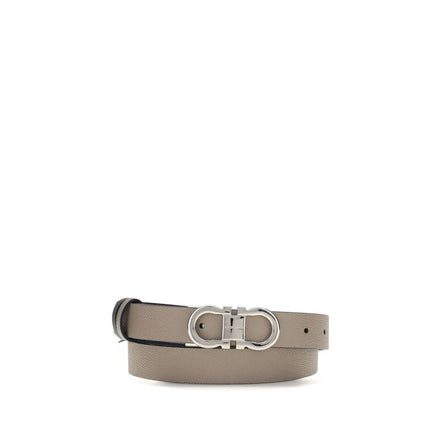 Ferragamo Gray Leather Belt