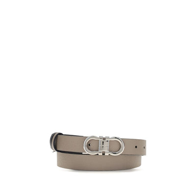 Ferragamo Gray Leather Belt