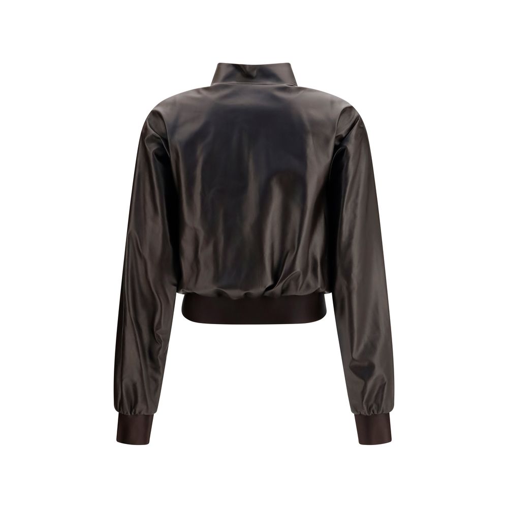 Gucci Brown Leather Bomber