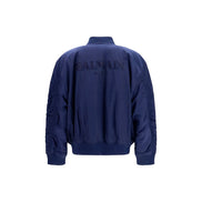 Balmain Blue Polyamide Bomber