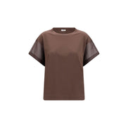 Brunello Cucinelli Brown Cotton T-Shirt