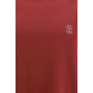 Brunello Cucinelli Bordeaux Cotton T-Shirt