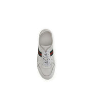 Gucci White Calf Leather Athletic Sneakers