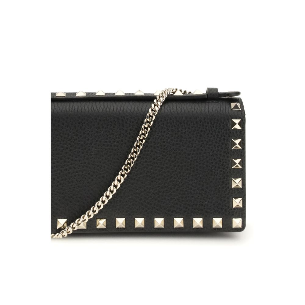 Valentino Garavani Black Calf Leather Wallet