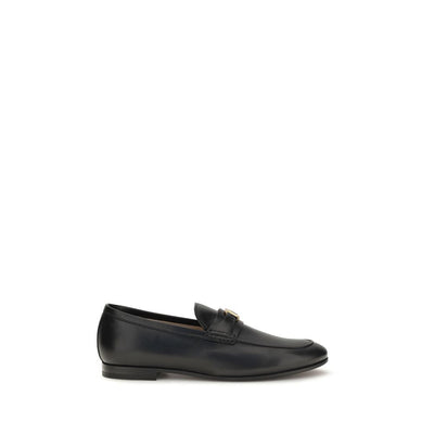 Valentino Garavani Black Calf Leather Slip-On Loafers