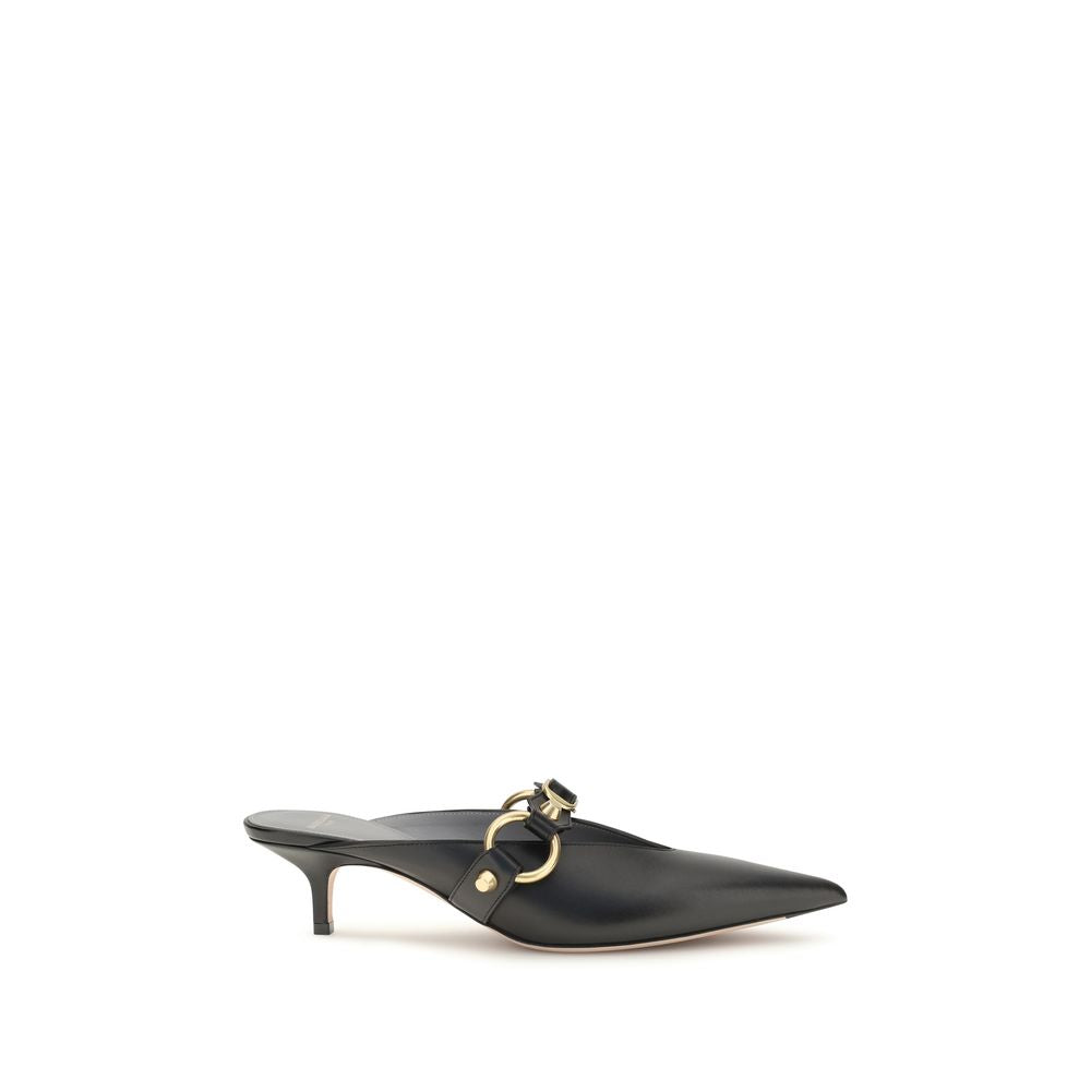 Balenciaga Black Calf Leather Mules