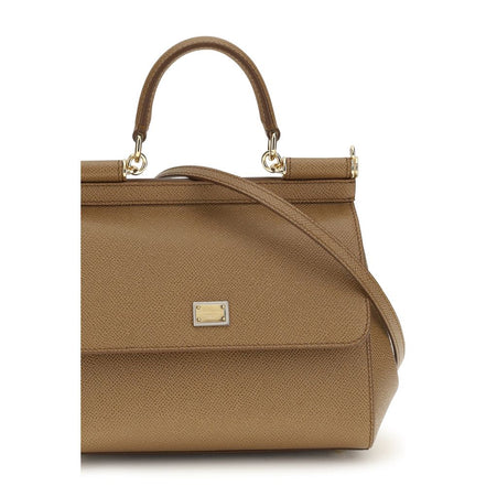 Dolce & Gabbana Beige Calf Leather Shoulder Bag