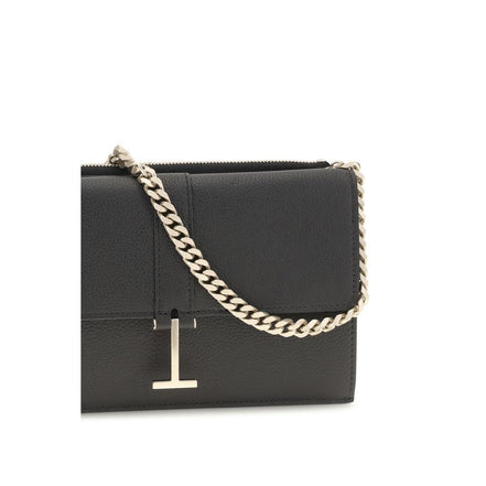 Tom Ford Black Calf Leather Shoulder Bag