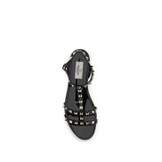 Valentino Garavani Black Rubber Flat Sandals