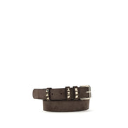 Valentino Garavani Brown Suede Leather Regular Belt