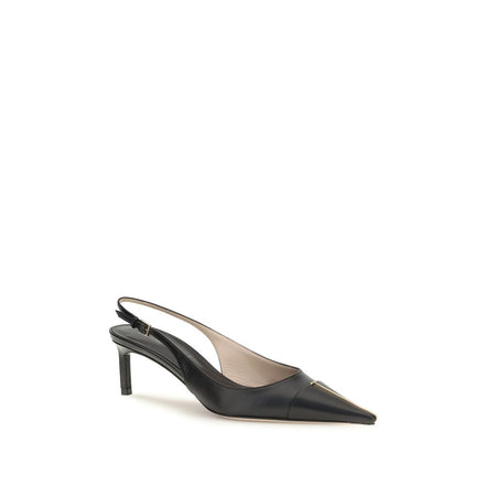 Tom Ford Black Calf Leather Mid Heel Pumps
