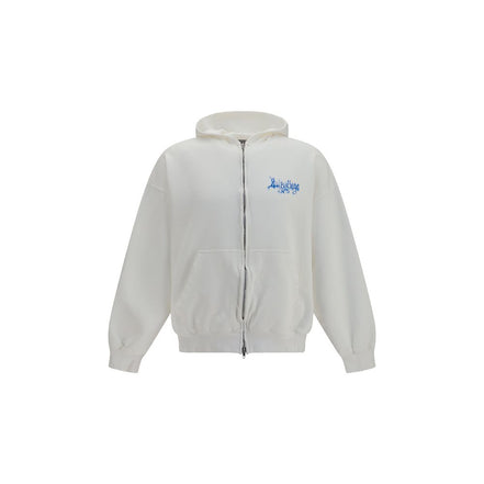 Balenciaga White Cotton Sweatshirt