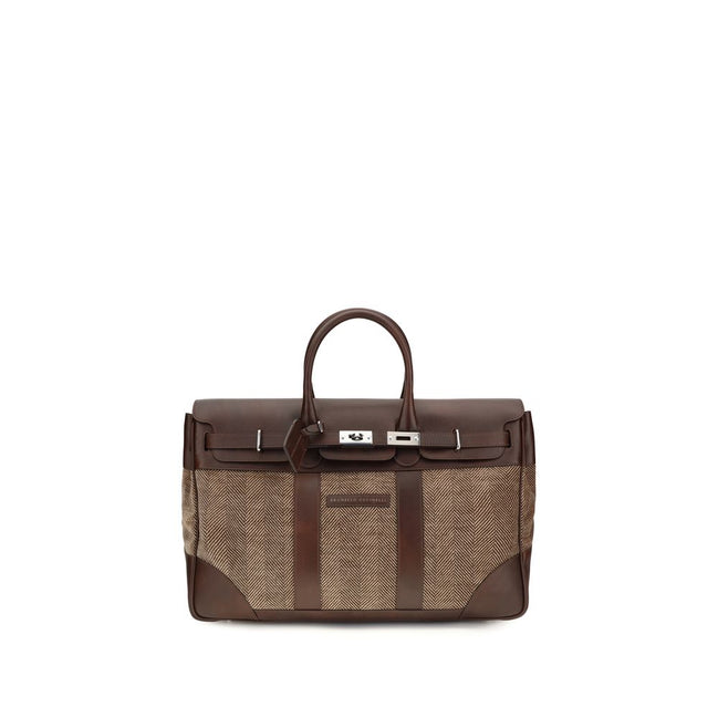Brunello Cucinelli Brown Calf Leather Luggage And Travel