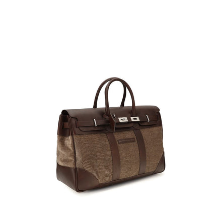 Brunello Cucinelli Brown Calf Leather Luggage And Travel