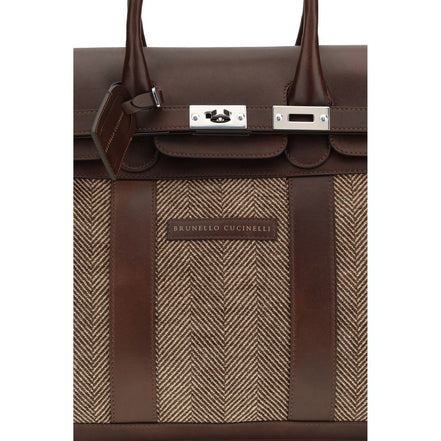 Brunello Cucinelli Brown Calf Leather Luggage And Travel