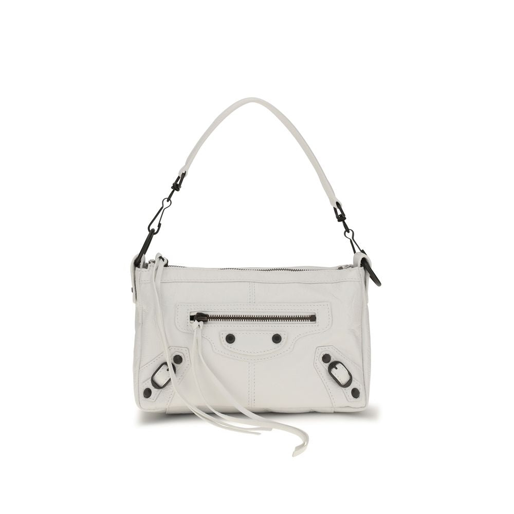Balenciaga White Lambskin Handbag