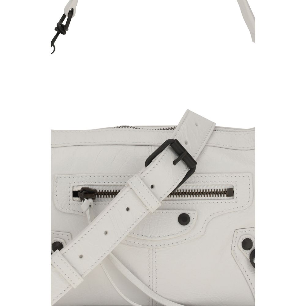 Balenciaga White Lambskin Handbag
