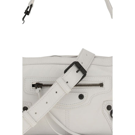 Balenciaga White Lambskin Handbag