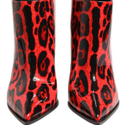 Dolce & Gabbana Red Leopard Cardinale Ankle Boots