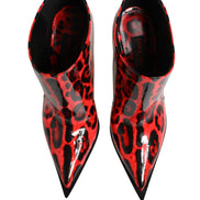 Dolce & Gabbana Red Leopard Cardinale Ankle Boots