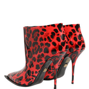 Dolce & Gabbana Red Leopard Cardinale Ankle Boots