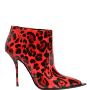 Dolce & Gabbana Red Leopard Cardinale Ankle Boots