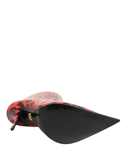 Dolce & Gabbana Red Leopard Cardinale Ankle Boots
