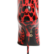 Dolce & Gabbana Red Leopard Cardinale Ankle Boots