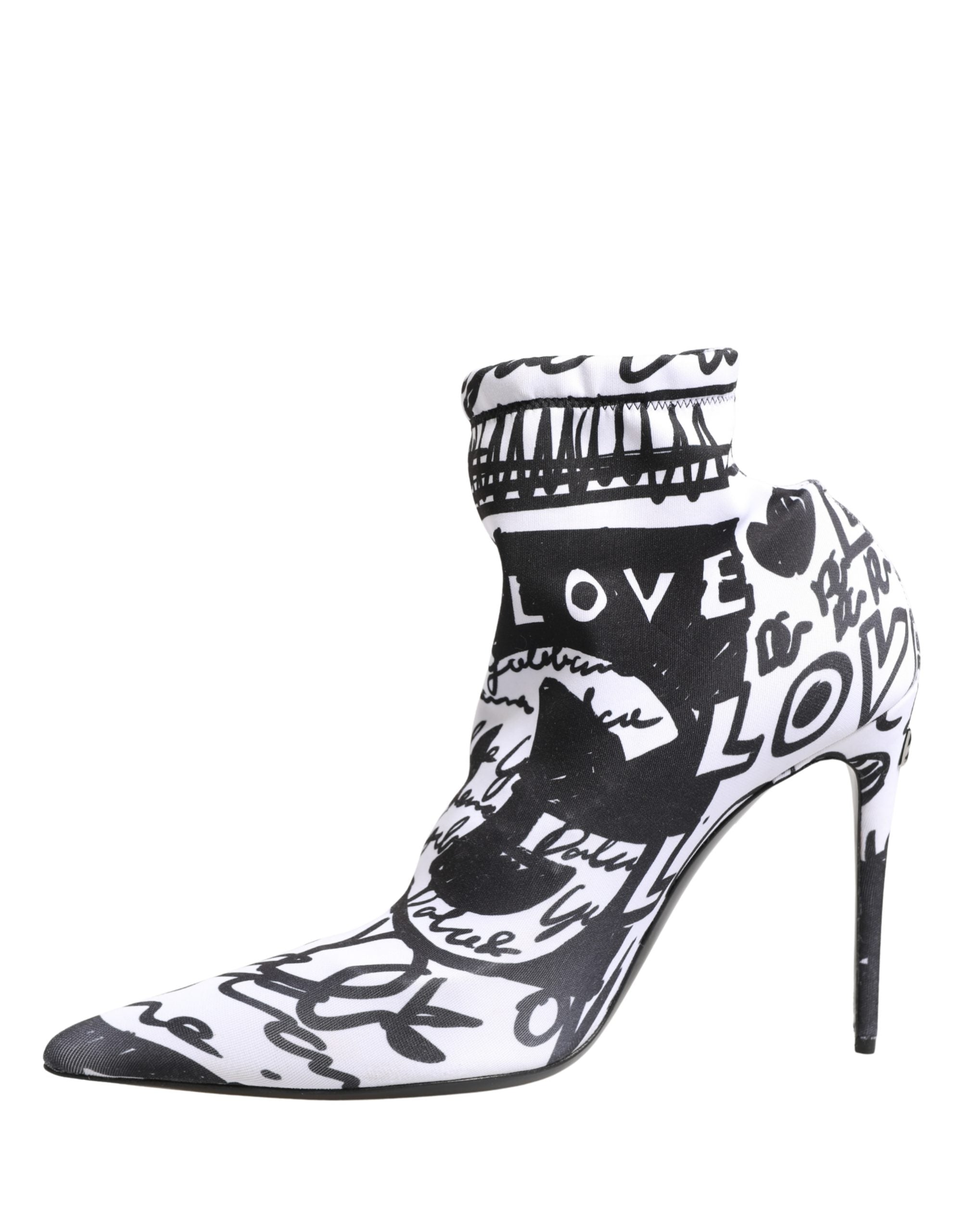 Dolce & Gabbana White Stretch Ankle Boots