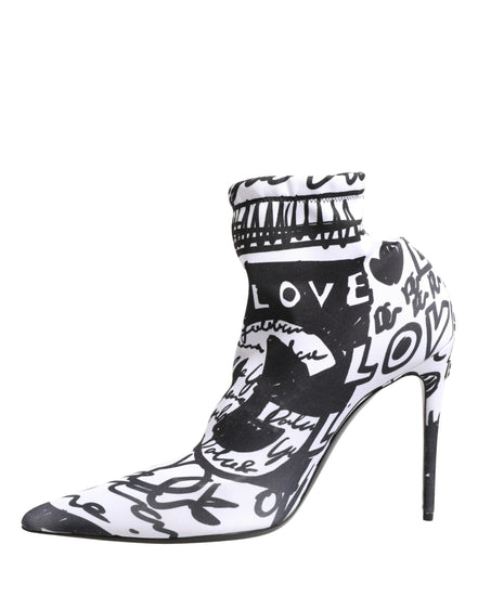 Dolce & Gabbana White Stretch Ankle Boots
