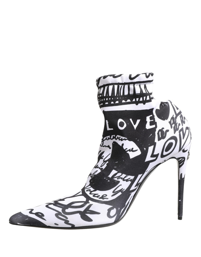 Dolce & Gabbana White Stretch Ankle Boots