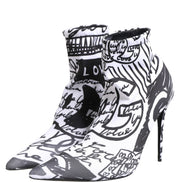 Dolce & Gabbana White Stretch Ankle Boots