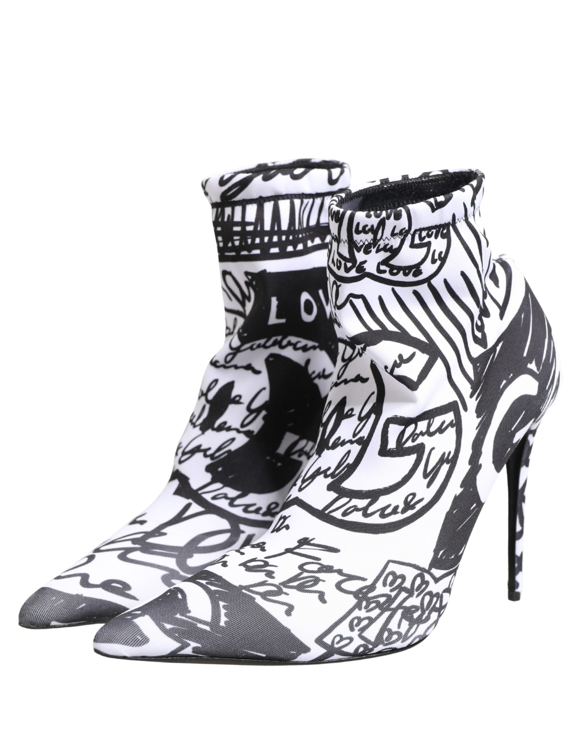 Dolce & Gabbana White Stretch Ankle Boots